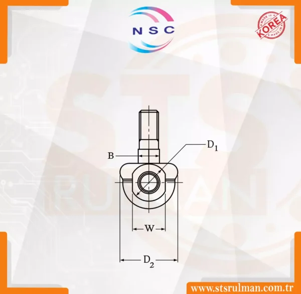 RBL 12 R NSC Mafsal [ 12×1.75 Sağ Diş] – STS Rulman